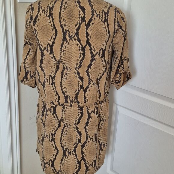 Snake Print Tan and Black Dress - Picture 5 of 16